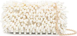 Cult Gaia Perla Shoulder Bag - Womens - Zinc/Sheep Skin/Shearling/ABS Pearl/Polyester