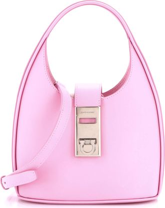 Ferragamo Gancini Buckle Hobo Leather Mini