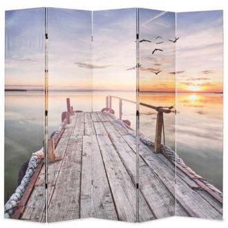 vidaXL Biombo Divisor Plegable 200x170 Cm Lago Vidaxl