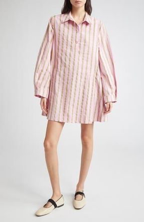 Stine Goya Jacquard Tunic Shirt in Wallpaper Stripes at Nordstrom Rack, Size Small