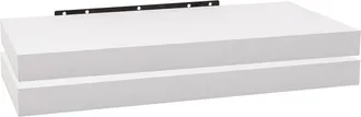 Woltu Woltu - Estanteria Pared Estante Flotante Juego De 2 Estante Pared De Madera De Mdf Para Sal&oacute;n Cocina Pasillo Blanco Rg9318ws-2 80 X 23 X 3.8 Cm