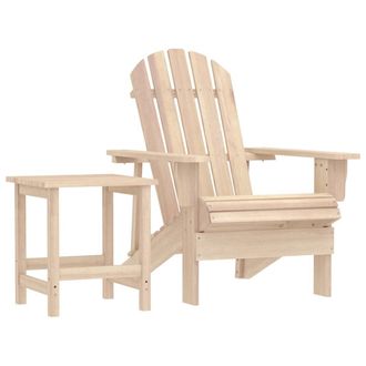 vidaXL Vidaxl - Silla Con Otomana Y Mesa Jard&iacute;n Adirondack Abeto Macizo