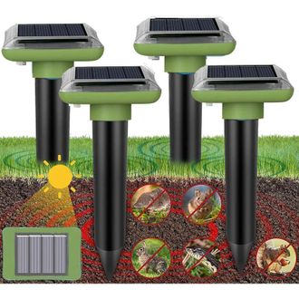 OEM Repelente Ultras&oacute;nico Para Topos, Juego De 4 Piezas De Repelente Solar Para Topos, Repelente Para La Caza De Topos, Trampas Para Topos, Repelente Anti