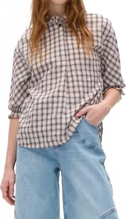 Baum Und Pferdgarten Margit Blouse In Creme Mini Check
