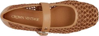 Crown Vintage Nalahni Mary Jane Flat Brown CV-NALAHNI-BRN Womens