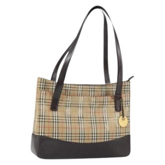 Burberry Pre-owned Vintage Canvas Tote - Dames - Vintage Shopper - Beige - ONE Size - Vintage