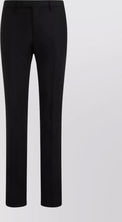 Etro wool trousers grosgrain embellishment