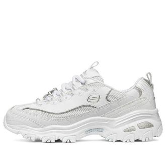 Skechers (WMNS) Skechers D lites 1.0 White/Silver 12241-WSL