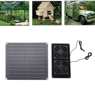 Infinite Ventilador Extractor Solar De 20 W Y 18 V Con Clasificaci&oacute;n Ip67 Para Invernadero, Casa De Vacaciones, Gallinero Y Cobertizo Para Animales