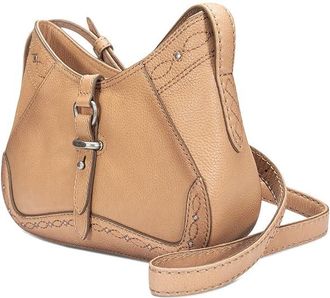 Frye Pipa Woodstock Crossbody Cross Body Womens Handbags Beige, Leather