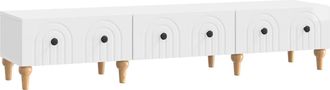 vidaXL Mueble De Tv Brillante 147 X 34,5 X 30 Cm Madera De Ingenier&iacute;a Vidaxl