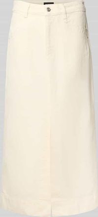 HUGO BOSS Fließendes Jeansrock aus Baumwoll-Lyocell-Mix Modell SEMAIRE in Offwhite, Größe 32