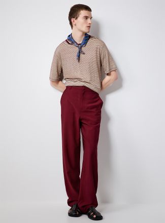 Le 31 Mens Crinkled fabric fluid pant Paris fit - High rise relaxed