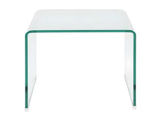 VENTE-UNIQUE.COM Mesa de noche - cristal templado curvado - suzanawordwrap{70}}
