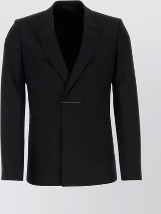 Givenchy wool blazer with back slit and padded shoulders