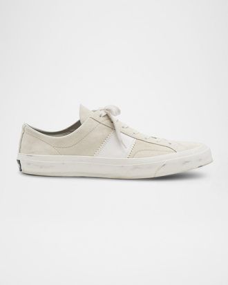 Tom Ford Men & apos;s Cambridge Suede Low-Top Sneakers