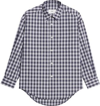 Ami plaid-pint long-sleeve shirt - unisex - Cotton - S - Blue