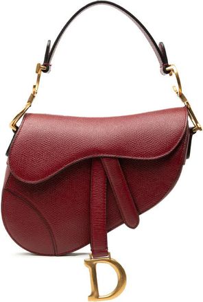Dior Pre-owned Dior Mini Grained Calfskin Saddle Bag Ladies KAO1QEKL9NWG36DT