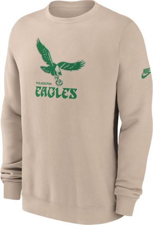 Nike Philadelphia Eagles Rewind Club Nike Mens NFL Pullover Crew in Brown | NKPU05Y86V-SP5