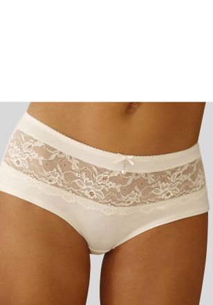 Lascana Panty LASCANA Nina, Damen, Gr. 48/50, beige (creme), Obermaterial: 80% Polyamid, 20% Elasthan, Unterhosen Panty, mit transparenter Spitze vorne