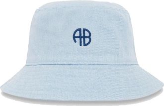 Anine Bing Nicks Bucket Hat - Dames - Hoeden - Blauw - ONE Size - Katoen - Accessoires