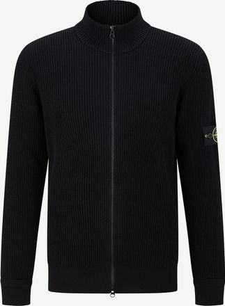 Stone Island Hochwertige Strickjacke mit Stehkragen