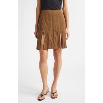 ECKHAUS LATTA Shadow Slit Nylon Skirt in Bronze at Nordstrom, Size Medium