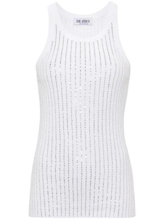 The Attico Tank Top With Rhinestones