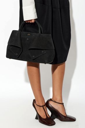 Toteme Suede Bag Small Mercer, Womens, Black
