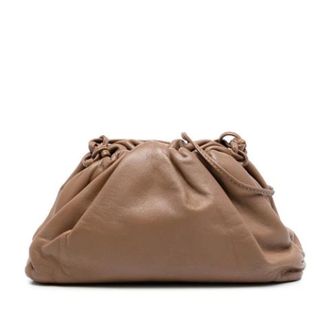 Bottega Veneta Pre-owned Clutches, female, Brown, Size: ONE SIZE Pre-owned Leather Crossbody Clutch