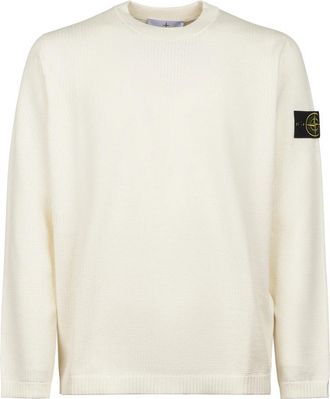 Stone Island Sweaters Wit - Heren - Ronde hals truien - Wit - 2XL - Truien & Vesten