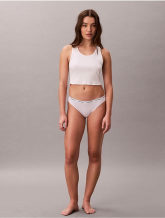 Calvin Klein Womens Icon Logo Bikini - Pink - M