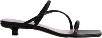 by FAR Heeled Mules - Dames - Muiltjes - Zwart - 37 EU - Leer - Schoenen