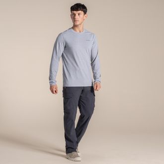 Craghoppers Heren Abel Nosilife T-shirt met lange mouwen (Zachtgrijs mergel)