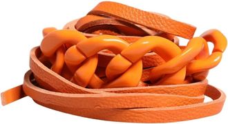 Ermanno Scervino Tailleriem - Dames - Riemen - Oranje - ONE Size - Leer - Accessoires