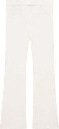 Courrèges flared trousers - women - Acetate/Polyester - 40 - White
