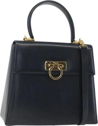 Ferragamo Pre-owned Handbags, female, Blue, Size: ONE SIZE Pre-owned Handbag