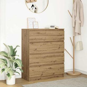 Berkfield Home Sideboard Artisan Oak 80x35x99 cm Engineered Wood in Brown | Size: 80 x 35 x 99 cm