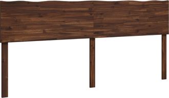 vidaXL Cabecero De Borde Vivo Rostock Marr&oacute;n Oscuro 180 Cm Vidaxl