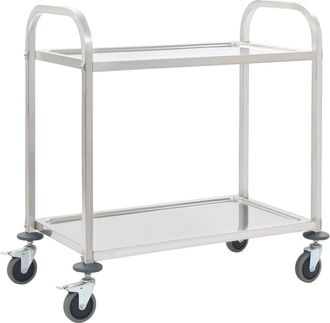 vidaXL Carrito De Cocina De 2 Alturas Acero Inoxidable 96,5x55x90 Cm Vidaxl