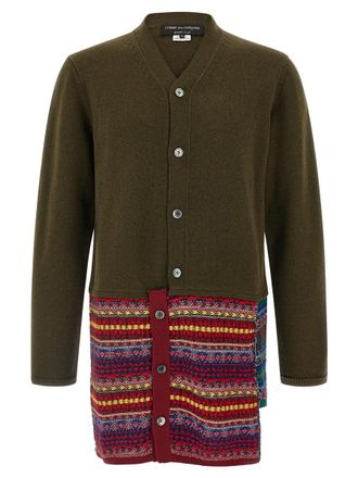Comme Des Garçons Jacquard Insert Cardigan