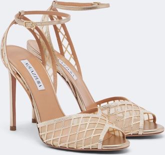 Aquazzura Sandalias Lumiere adornadas con piel