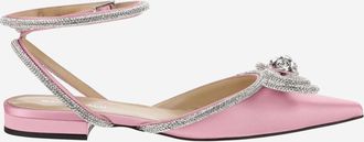 Mach & Mach Silk Slingback With Bow