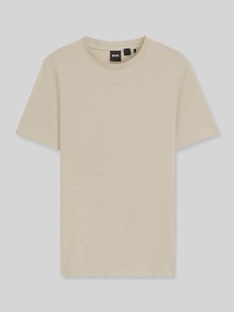 HUGO BOSS Regular Fit T-Shirt aus Baumwoll-Mix Modell TIBURT 240 in Beige, Gr&ouml;&szlig;e XXXL