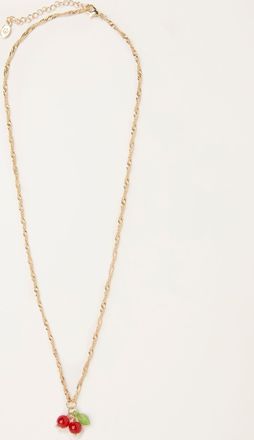 Fat Face FatFace Gold Tone Cherry Necklace