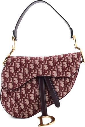 Dior Saddle Handbag Oblique Canvas Medium shoulder bag - Rood