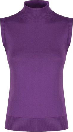 Sportmax Stijlvolle Ardenza Jurk voor Vrouwen - Dames - Coltruien - Paars - XS - Truien & Vesten