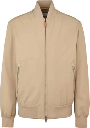 Tod's wool bomber jacket - men - Polyurethane/Polyamide/Cupro/Elastane/Wool - S - Neutrals