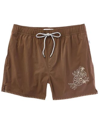 Vintage Summer Swimwear Vintage Summer Embroidered Swim Short