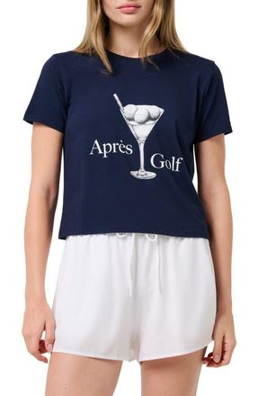 Travis Mathew Apr&eacute;s Golf Graphic T-Shirt in Navy Blazer at Nordstrom, Size X-Large
